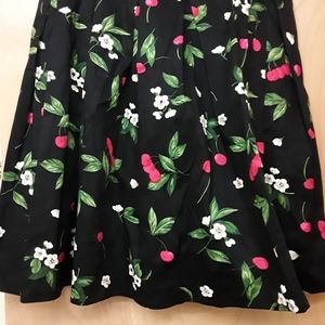 Black Cherry Flower Pinup Punk Boho Skirt Plus